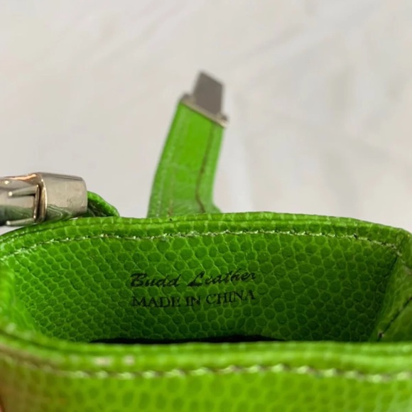 Lizard leather green eyeglass case - Picture 3 of 5